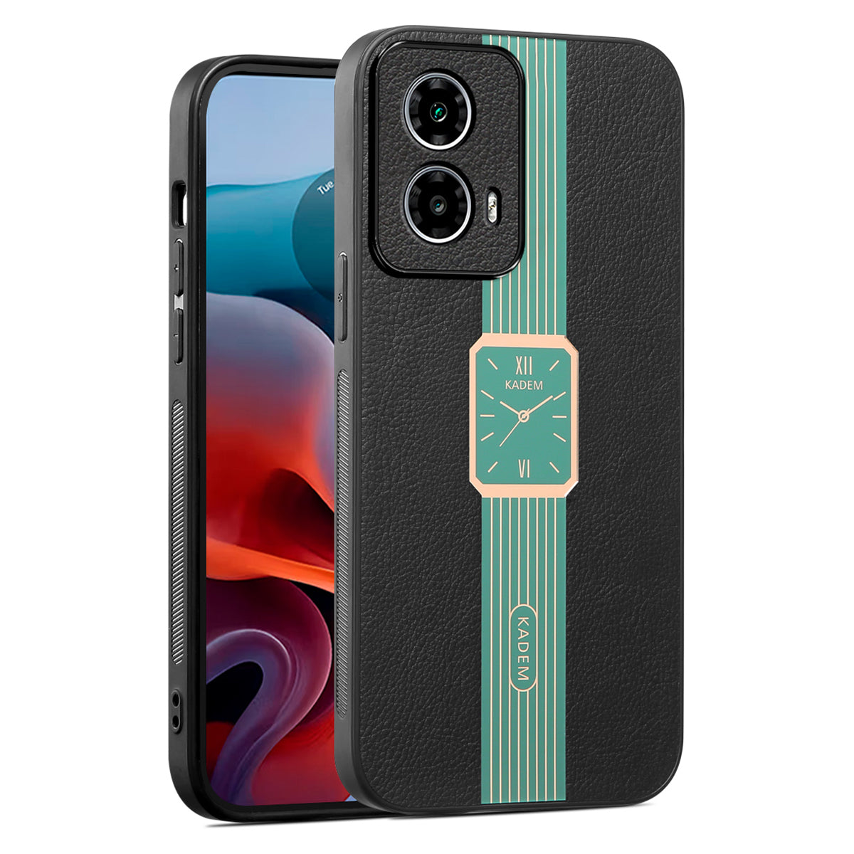 KADEM For Motorola Moto G34 5G Case Impact Resistant PU+TPU+Acrylic Phone Cover KADEM For Motorola Moto G34 5G Case Impact Resistant PU+TPU+Acrylic Phone Cover